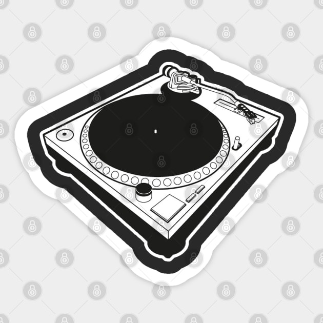 Turntable Dj. Sticker by NineBlack